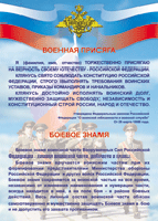 Таблица "Военная присяга. Боевое знамя" (100х140 сантиметров, винил) - fgospostavki.ru - Полевской