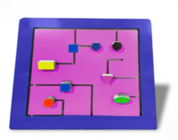 Тактильно-развивающая панель с геометрическими фигурами - fgospostavki.ru - Полевской