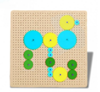 Тактильно-развивающая панель с разноцветными шестеренками - fgospostavki.ru - Полевской