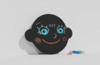 Фигурная грифельная меловая доска на тему эмоций - fgospostavki.ru - Полевской