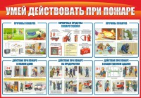 Стенд "Умей действовать при пожаре" - fgospostavki.ru - Полевской