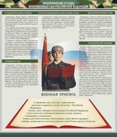 Стенд "Уставы. Закон военной службы. Военная присяга" - fgospostavki.ru - Полевской