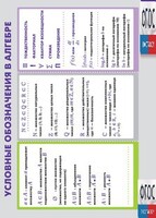 Таблица "Условные обозначения в алгебре" (винил) - fgospostavki.ru - Полевской