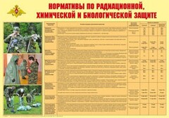 Плакат "Нормативы по радиационной, химической и биологической защите" - fgospostavki.ru - Полевской