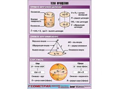 Таблица демонстрационная "Тела вращения" (винил 100*140) - fgospostavki.ru - Полевской