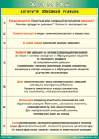 Таблица "Алгоритм описания реакции" (100х140 сантиметров, винил) - fgospostavki.ru - Полевской