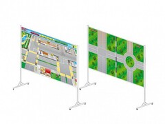 Доска магнитно-маркерная двухсторонняя "Азбука дорожного движения" на стойках (разборная) - fgospostavki.ru - Полевской