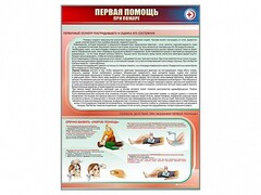 Стенд "Первая помощь при пожаре" - fgospostavki.ru - Полевской