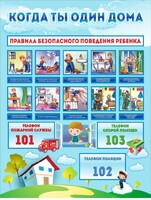 Стенд "Когда ты один дома" - fgospostavki.ru - Полевской