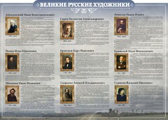 Стенд "Великие русские художники" - fgospostavki.ru - Полевской