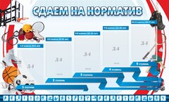 Стенд "Сдаем на норматив" Вариант 1 - fgospostavki.ru - Полевской