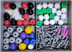 Комплект моделей атомов для составления моделей молекул со стержнями лабораторный - fgospostavki.ru - Полевской