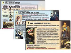 Комплект таблиц по истории "История России XIX в." раздаточные (цветные, ламинированные, А4, 10 штук) - fgospostavki.ru - Полевской