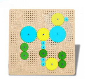 Тактильно-развивающая панель с разноцветными шестеренками - fgospostavki.ru - Полевской