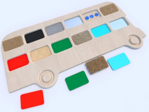 Тактильные разноцветные дощечки «Автобус» - fgospostavki.ru - Полевской