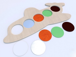 Тактильные разноцветные дощечки «Самолетик» - fgospostavki.ru - Полевской