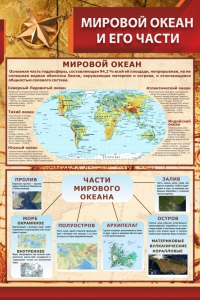 Стенд "Мировой океан и его части" - fgospostavki.ru - Полевской
