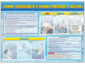 Стенд-уголок "Техника безопасности и правила поведения в бассейне" - fgospostavki.ru - Полевской