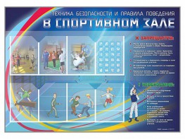 Стенд-уголок "Техника безопасности и правила поведения в спортивном зале" - fgospostavki.ru - Полевской