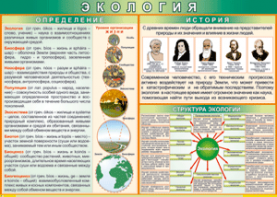 Таблица "Экология. Определения и история" (100х140 сантиметров, винил) - fgospostavki.ru - Полевской