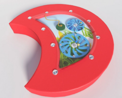 Настенный игровой модуль в виде части гусеницы с весами - fgospostavki.ru - Полевской