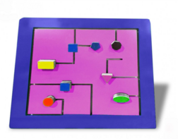 Тактильно-развивающая панель с геометрическими фигурами - fgospostavki.ru - Полевской