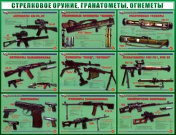 Стенд "Стрелковое оружие, гранатометы, огнеметы" Вариант 2 - fgospostavki.ru - Полевской