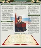 Стенд "Уставы. Закон военной службы. Военная присяга" - fgospostavki.ru - Полевской